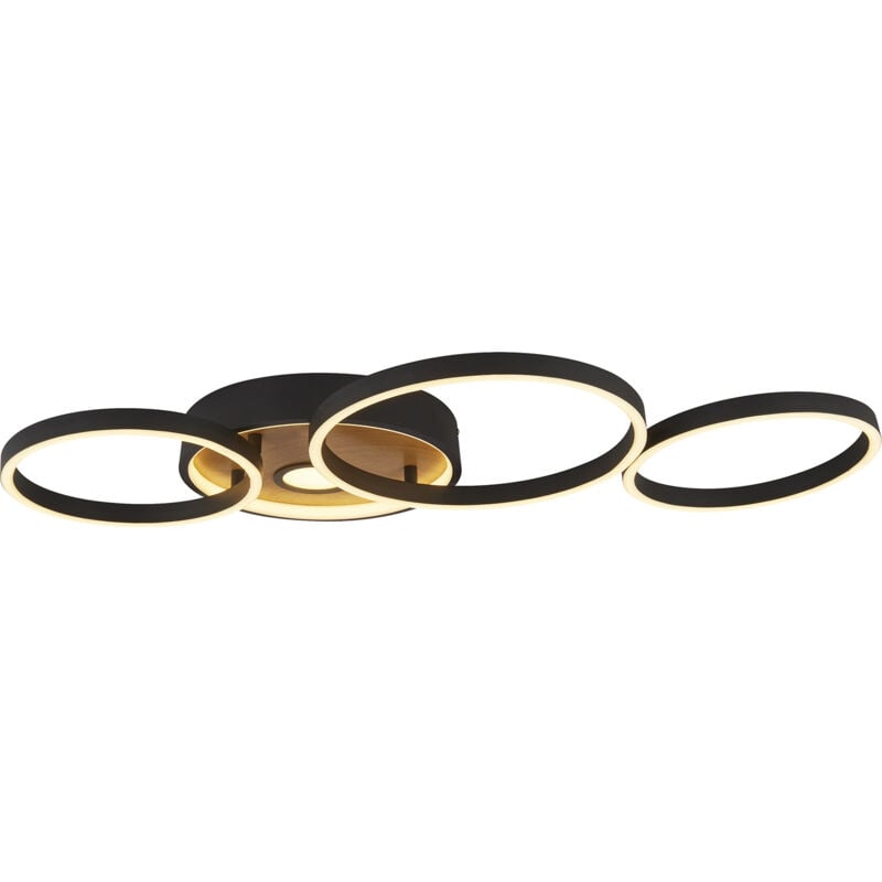foto del prodotto plafoniera moderno curiosità acciaio nero policarbonato marrone led 40w 3000k