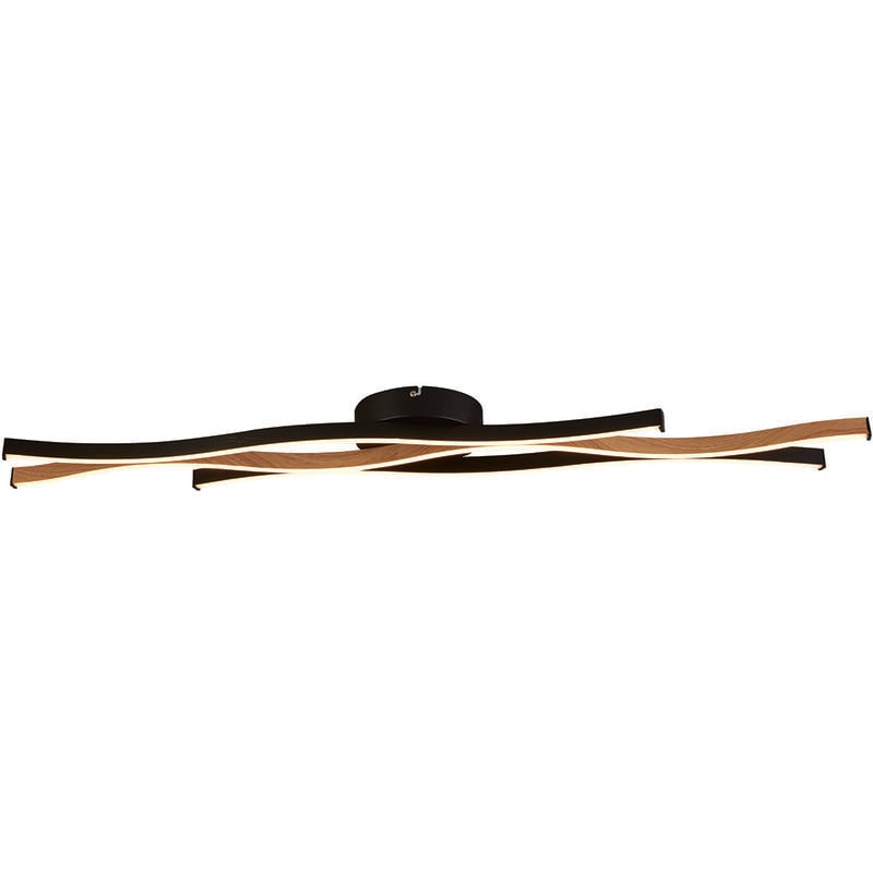foto del prodotto plafoniera moderno fioritura acciaio nero alluminio led 38w 2300 - 3000 - 4000k