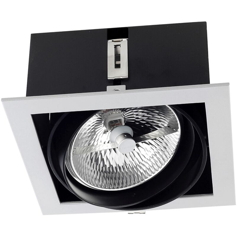 foto del prodotto plafoniera multidir one led 180mm con cornice 100w grigio ip23