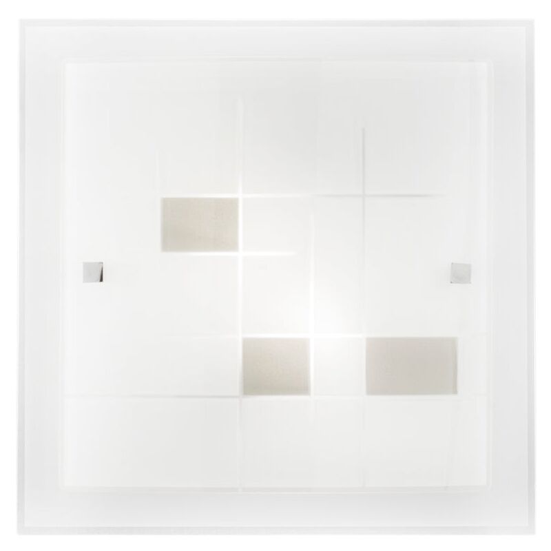 foto del prodotto plafoniera musa in vetro bianco 30x30 cm. 