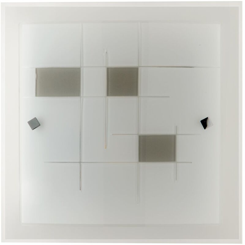 foto del prodotto plafoniera musa in vetro bianco 40x40 cm. 