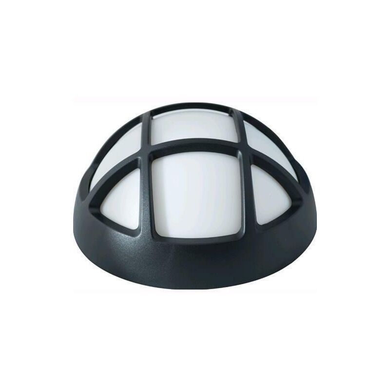foto del prodotto plafoniera nera led tonda esterni con griglia 4w lumen 270 lm 4000 k 32184 