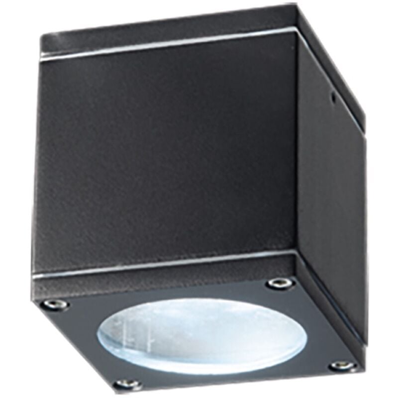 foto del prodotto plafoniera nevada 9x10 cm per esterni led in alluminio nero