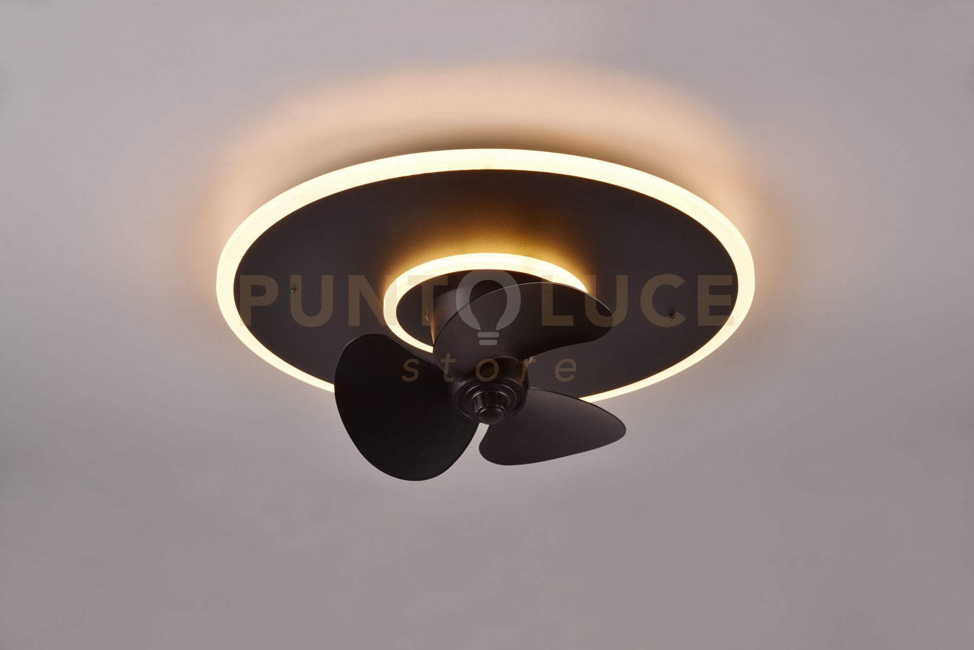 foto del prodotto plafoniera nybro led nera r64133132