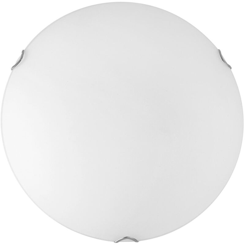 foto del prodotto plafoniera oblo in vetro bianco 30x30 cm.