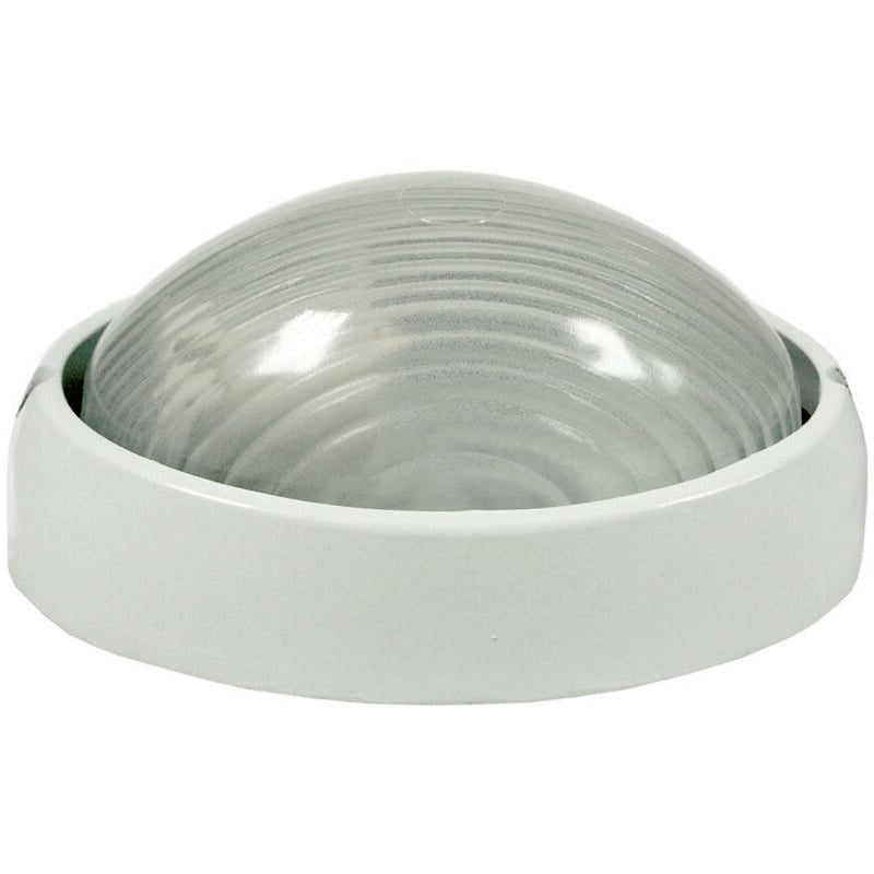 foto del prodotto plafoniera ovale in alluminio per esterno 60w ip54 mm.213x148x98h. bianco