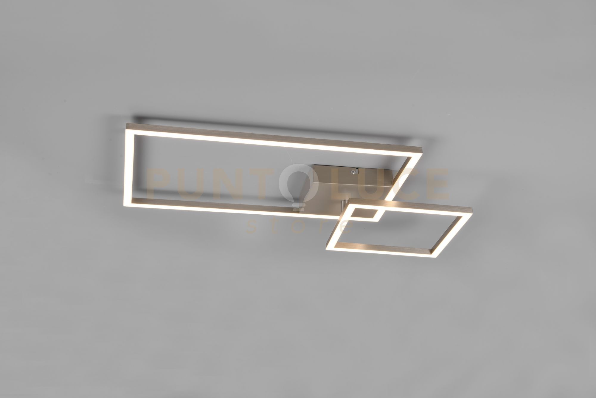 foto del prodotto plafoniera padella led con snodo ed intensit regolabile l.63cm alluminio r62642107