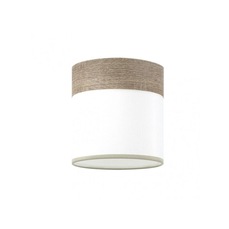 foto del prodotto plafoniera paralume cloe bianco grigio legno e27 16 x 16 x 16 x 16 cm 