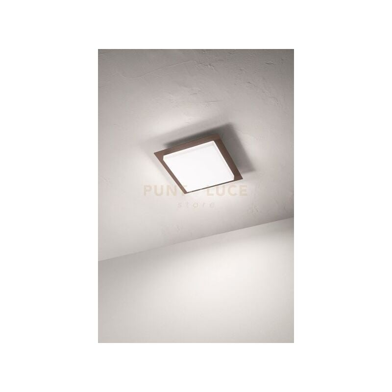 foto del prodotto plafoniera per esterni a led in alluminio marrone pl.tablet marrone