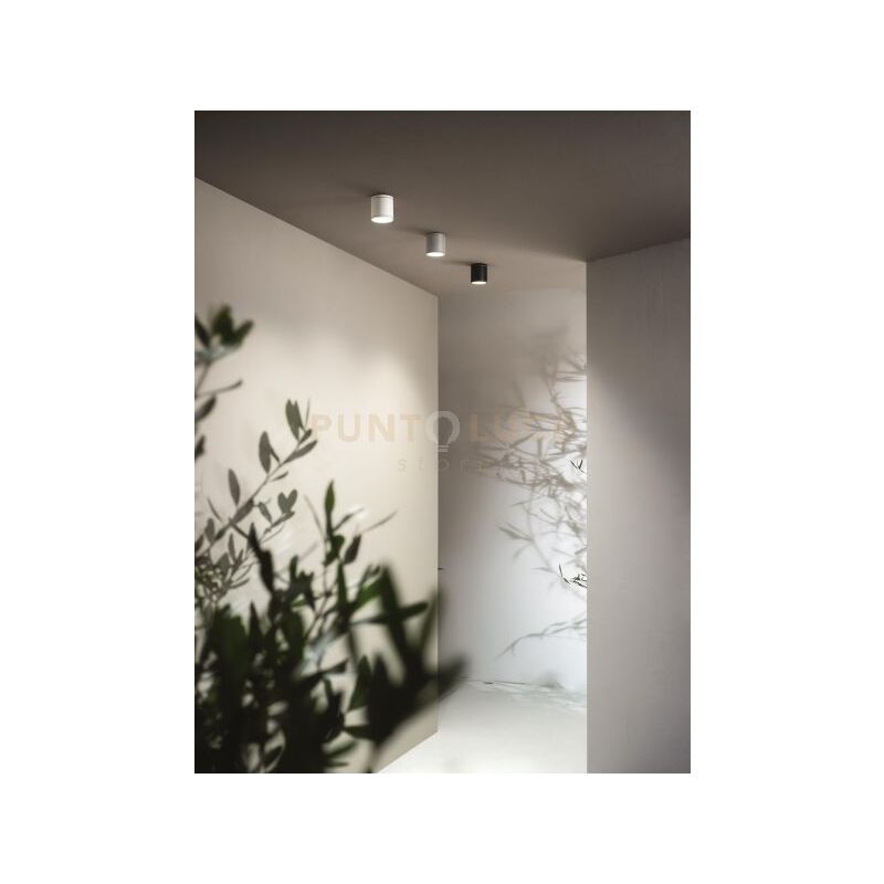 foto del prodotto plafoniera per esterni jubo 1 luce attacco gu10 silver d.9cm