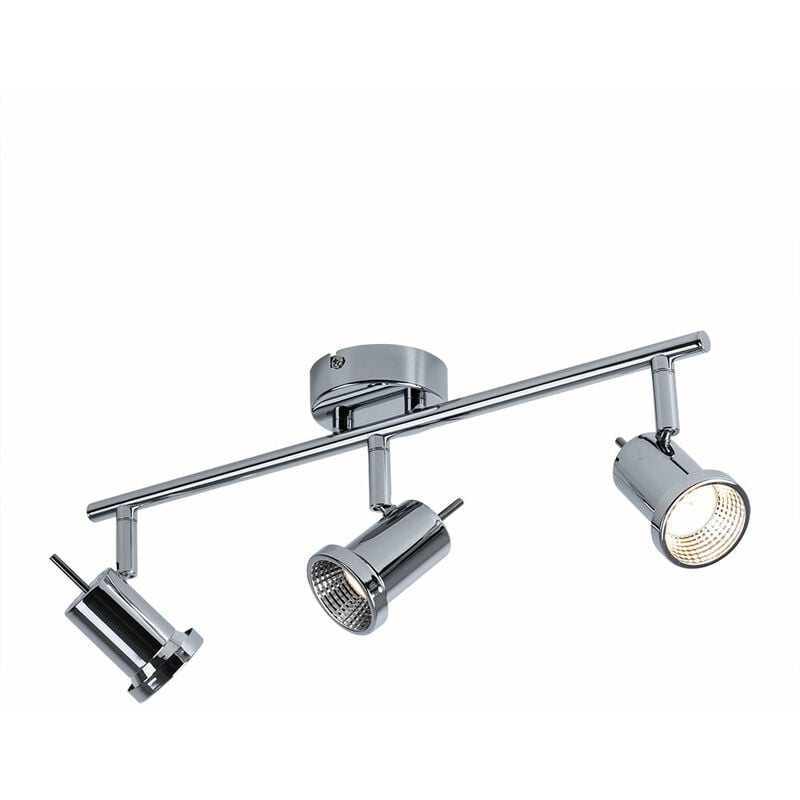 foto del prodotto plafoniera, plafoniera led 3 fiamme, barra luminosa, faretto da soffitto con faretti mobili, faretto orientabile, 3x led 5w 400lm bianco caldo, l 43