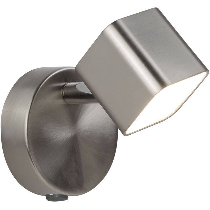 foto del prodotto plafoniera quadruplo acciaio argento policarbonato cromo led 5w 3000k