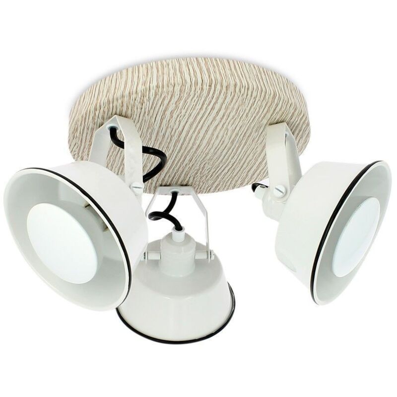 immagine 0 del prodotto plafoniera ridley 3 teste bianche con lampadina led gu10 bianco caldo