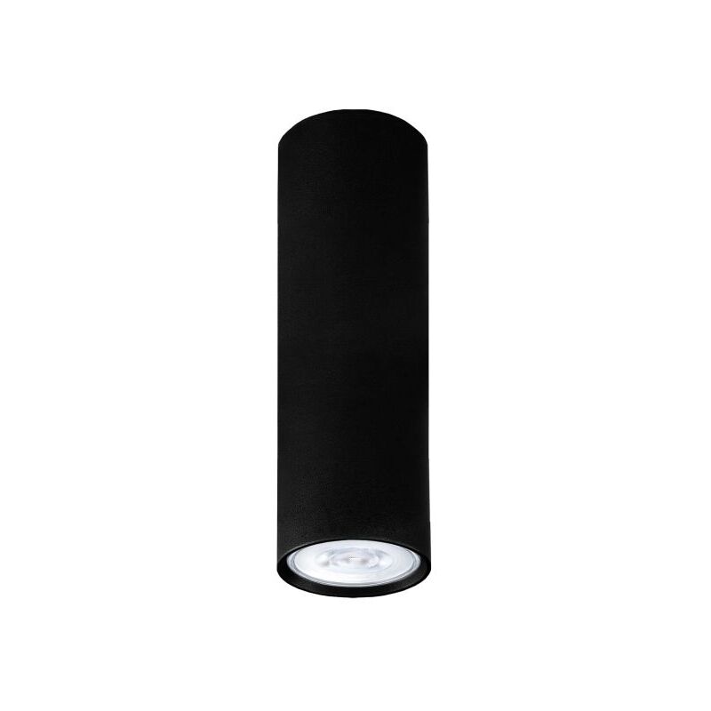 foto del prodotto plafoniera rond gu10 d.6xh30cm nero in metallo