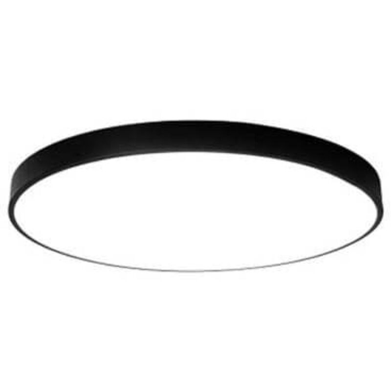 foto del prodotto plafoniera rotonda 40 x 6 cm bordo in metallo nero led