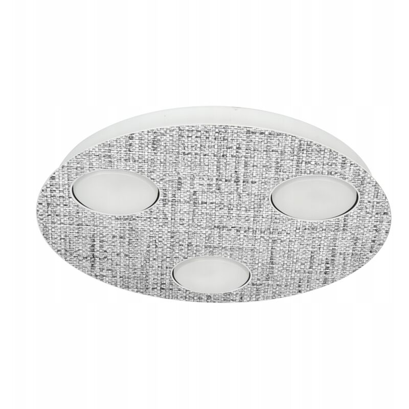 foto del prodotto plafoniera rotonda sticker 3x gx53 rattan bianco