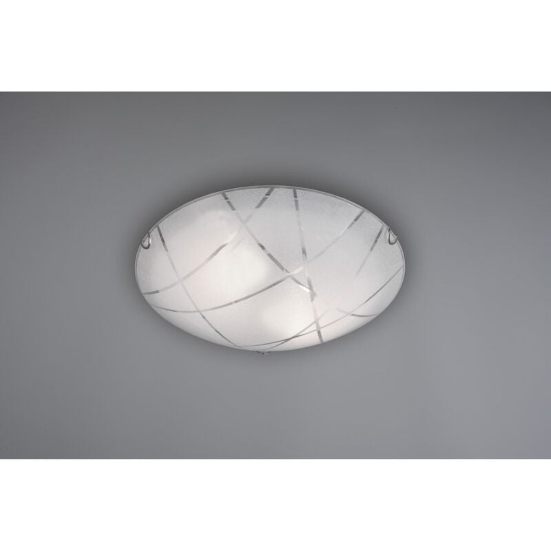 foto del prodotto plafoniera sandrina vetro graniglia bianco 2xe27 40 cm trio lighting