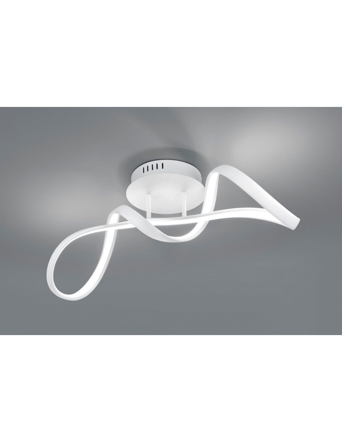 foto del prodotto plafoniera soffitto perugia design fiocco bianco led dimmer 4000k trio lighting