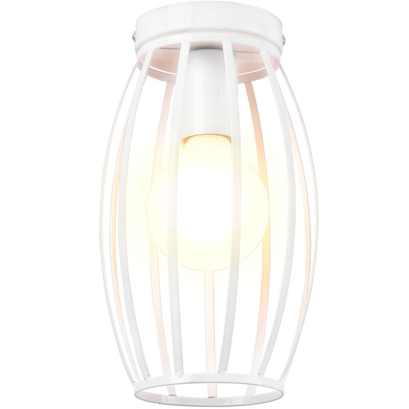 foto del prodotto plafoniera soffitto, vintage lampada da soffitto con gabbia, industriale stile illuminazione in metallo con e27 attacco per soggiorno cucina camera