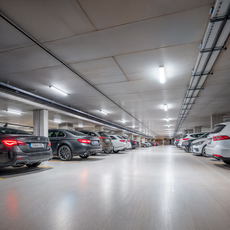 foto del prodotto plafoniera stagna led 120cm 40w ip65 bianco naturale no flicker 4000k