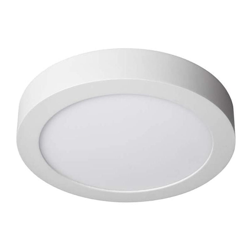 foto del prodotto plafoniera tonda a led montaggio esterno 24 watt luce calda 3000k driver incluso forma circolare in alluminio da soffitto