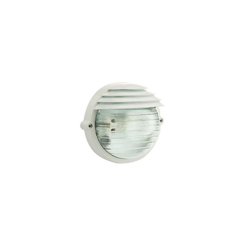 foto del prodotto plafoniera tonda da esterno palpebra lamelle lampada parete illuminazione sovil colore: bianco