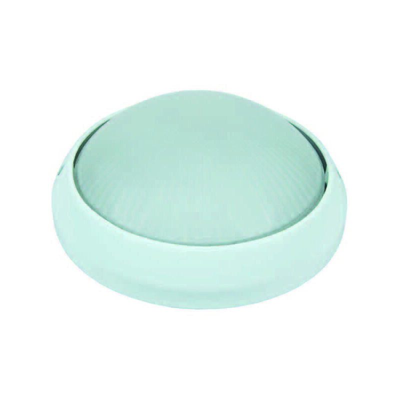foto del prodotto plafoniera tonda in alluminio per esterno 100w ip54 mm.258x125h. bianco