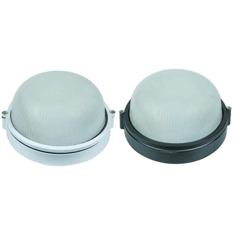 foto del prodotto plafoniera tonda in alluminio per esterno 60w ip54 mm.180x115h. nero