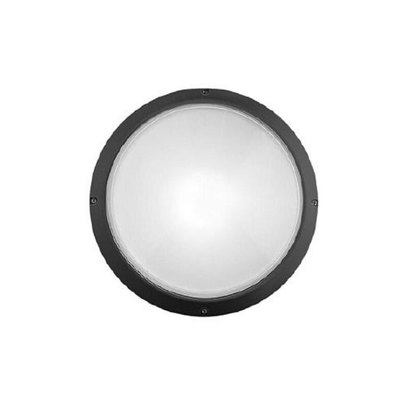 foto del prodotto plafoniera tonda ip54 e27 230v s lamp. nera e2001 ne lampo