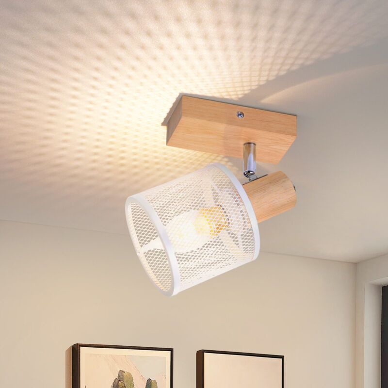 foto del prodotto plafoniera vintage 1 fiamma plafoniera led in legno faretto soffitto orientabile e14 faretto da parete per camera da letto corridoio cucina