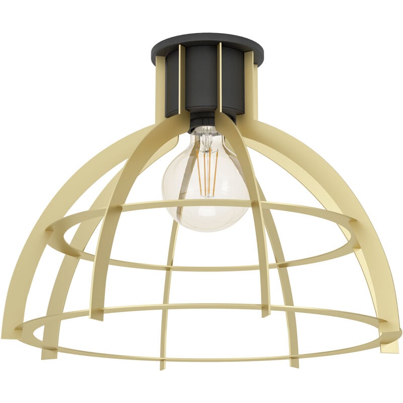 foto del prodotto plafoniera vintage stillington acciaio nero 1 luce e27 ip20