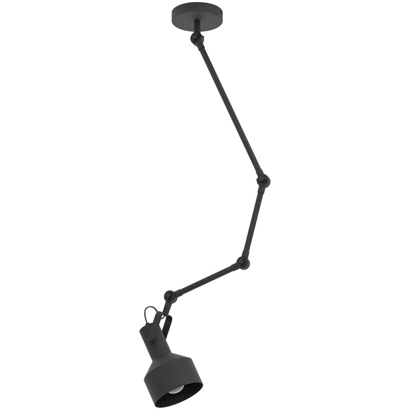 foto del prodotto plafoniera vintage takeley acciaio nero 1 luce e27