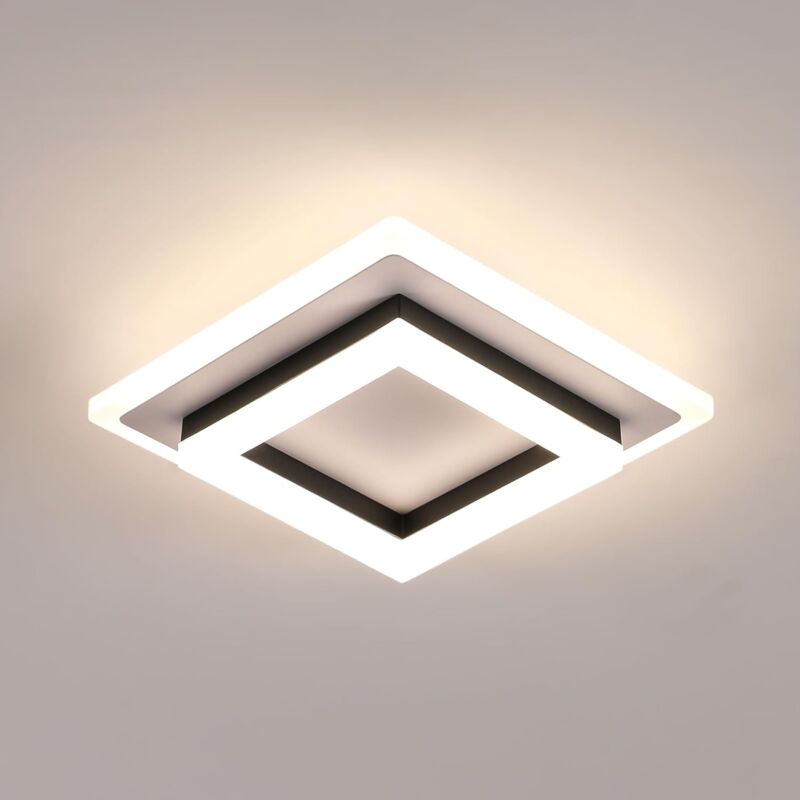 foto del prodotto plafoniere 24w, plafoniera moderna a led 4500k, plafoniera quadrata in acrilico per camera da letto, soggiorno, cucina, balcone, corridoio classe di