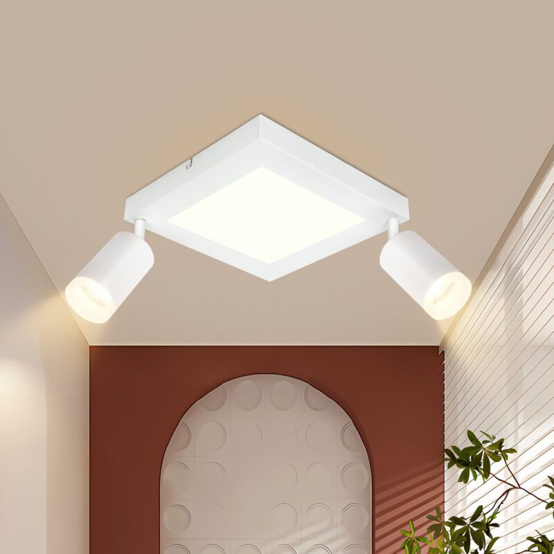 foto del prodotto plafonnier led 2 spots de plafond spot de plafond gu10 plafonnier blanc plafonnier chambre lampe 3000k lampe de cuisine 20w orientable pour salon