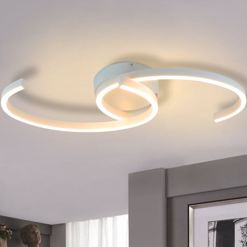 foto del prodotto plafonnier led lampada da camera moderna 24w illuminazione del soffitto del soggiorno 60cm lampada da salotto lampada da cucina bianca bianco caldo