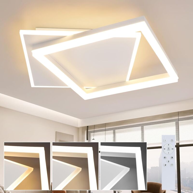 foto del prodotto plafonnier led lampes de salon lampe de salon 42w lampe de chambre coucher dimmable avec t l commande 3000 6500k lampe de cuisine plafond blanc