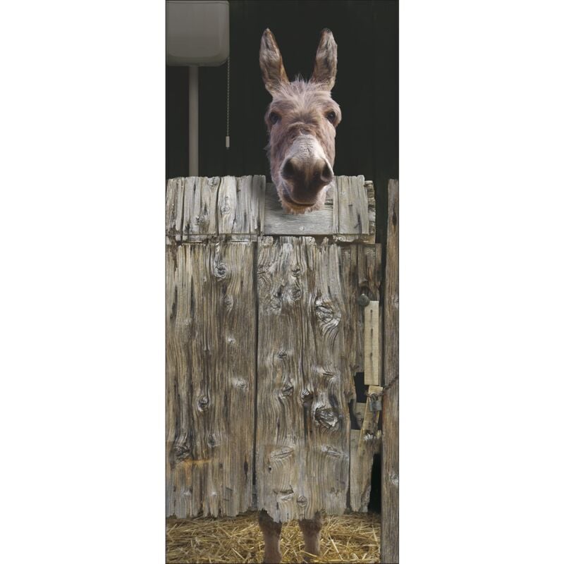 foto del prodotto plage 141005 adesivo per pareti e porte, formato grande, trompe l oeil porta culo, 204 x 83 cm
