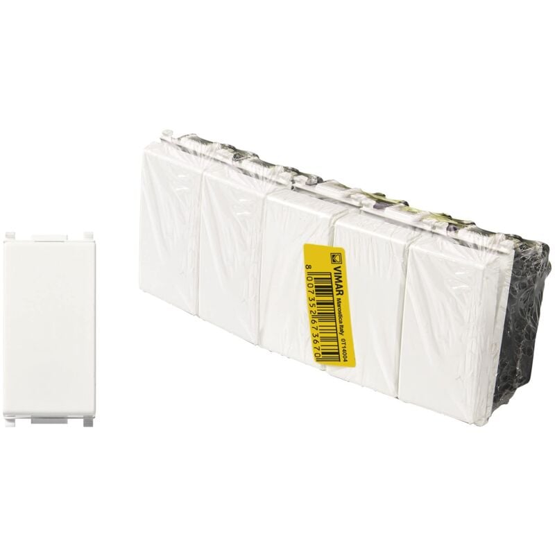 foto del prodotto plana 0t14004 deviatore 1p 10 ax 250 v, 5 pezzi, illuminabile unit di segnalazione non fornita , tasto sostituibile vimar