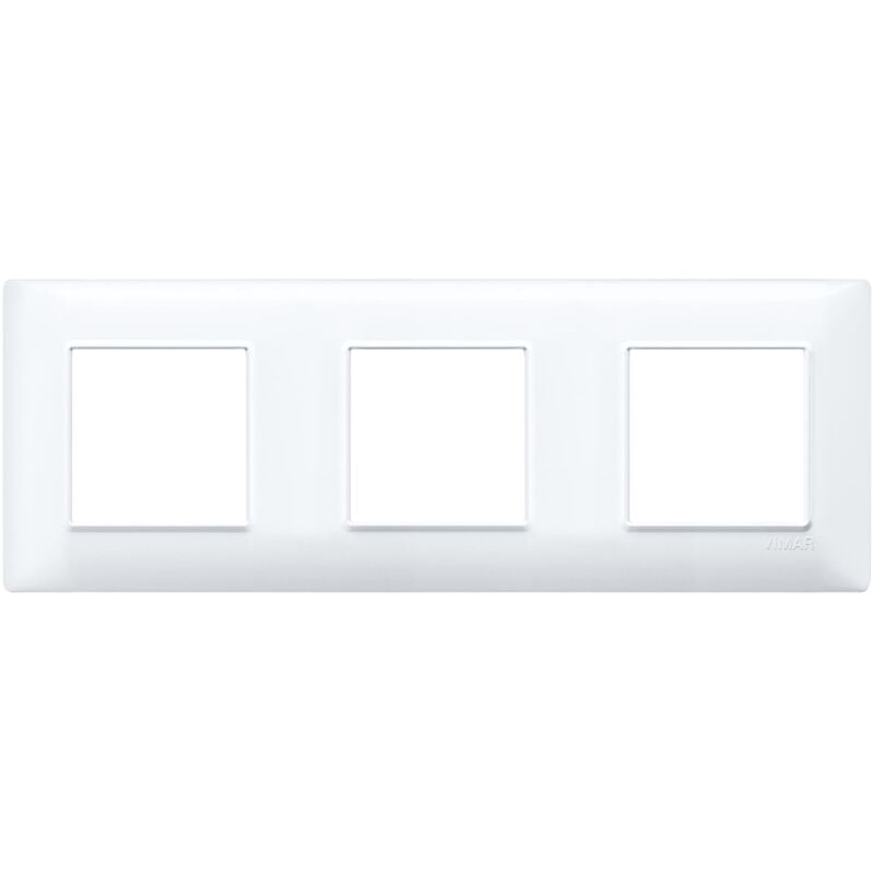 foto del prodotto plana 14644.01 telaio di copertura 6 moduli 2 2 2 interasse 71 mm , tecnopolimero, bianco vimar