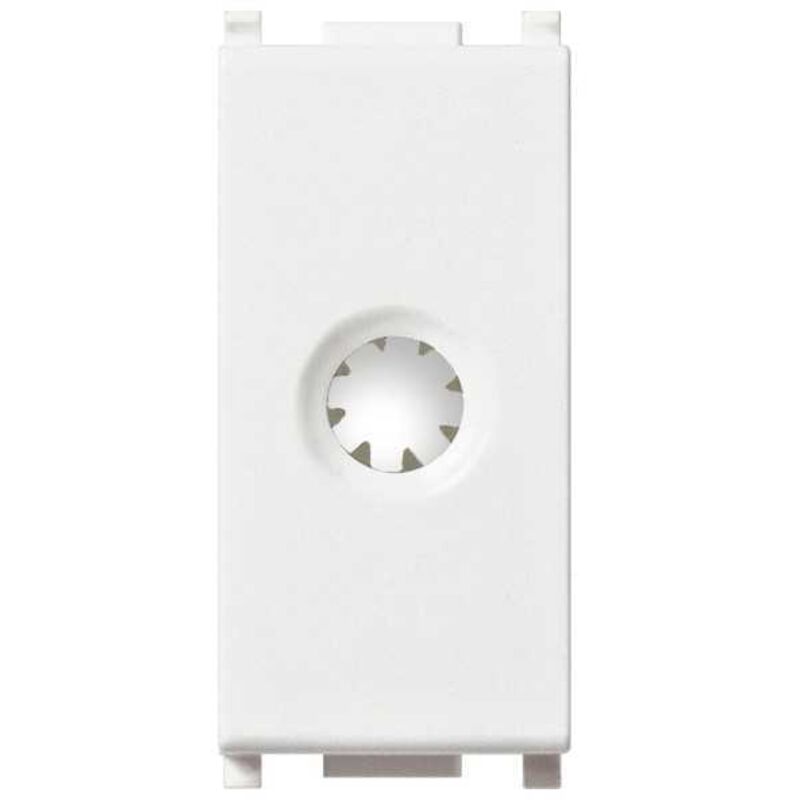 foto del prodotto plana copriforo con serracavo colore bianco 14044 - vimar