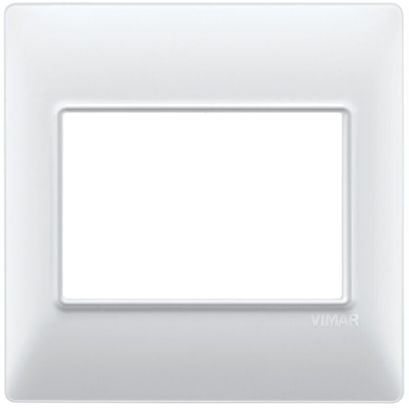 foto del prodotto plana placca 3 moduli bs in tecnopolimero colore bianco 14648.01 - vimar
