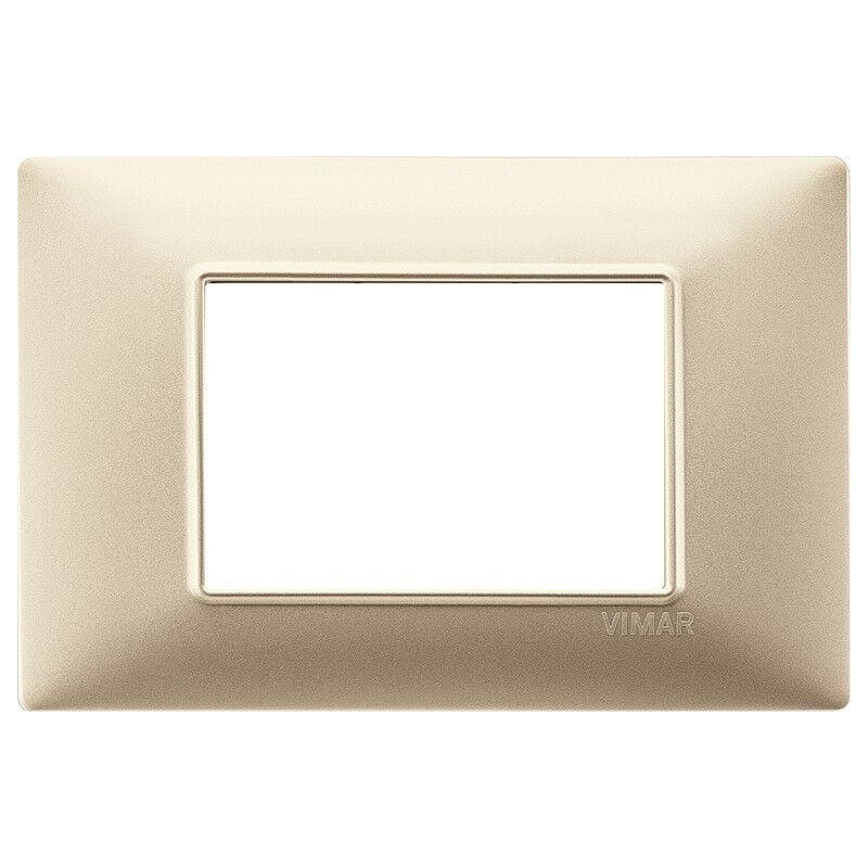 foto del prodotto plana placca 3 moduli colore champagne opaco 14653.22 vimar