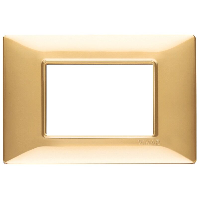foto del prodotto plana placca 3 moduli colore oro lucido 14653.24 vimar