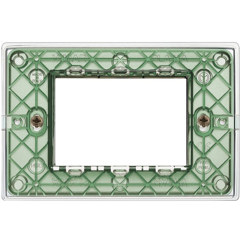 foto del prodotto plana placca 3 moduli colore reflex aria 14653.42 vimar