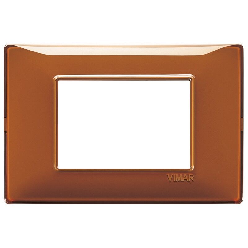 foto del prodotto plana placca 3 moduli colore tabacco 14653.49 vimar