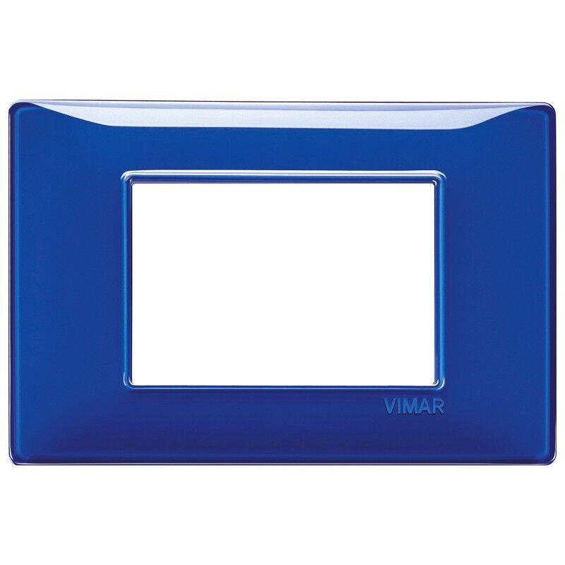foto del prodotto plana placca 3 moduli colore zaffiro 14653.50 vimar