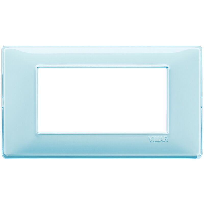 foto del prodotto plana placca 4 moduli tecnopolimero colore reflex acqua 14654.45 vimar