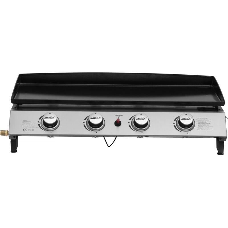 foto del prodotto plancha a gas 4 fuochi quot jolly quot 10 kw grigio
