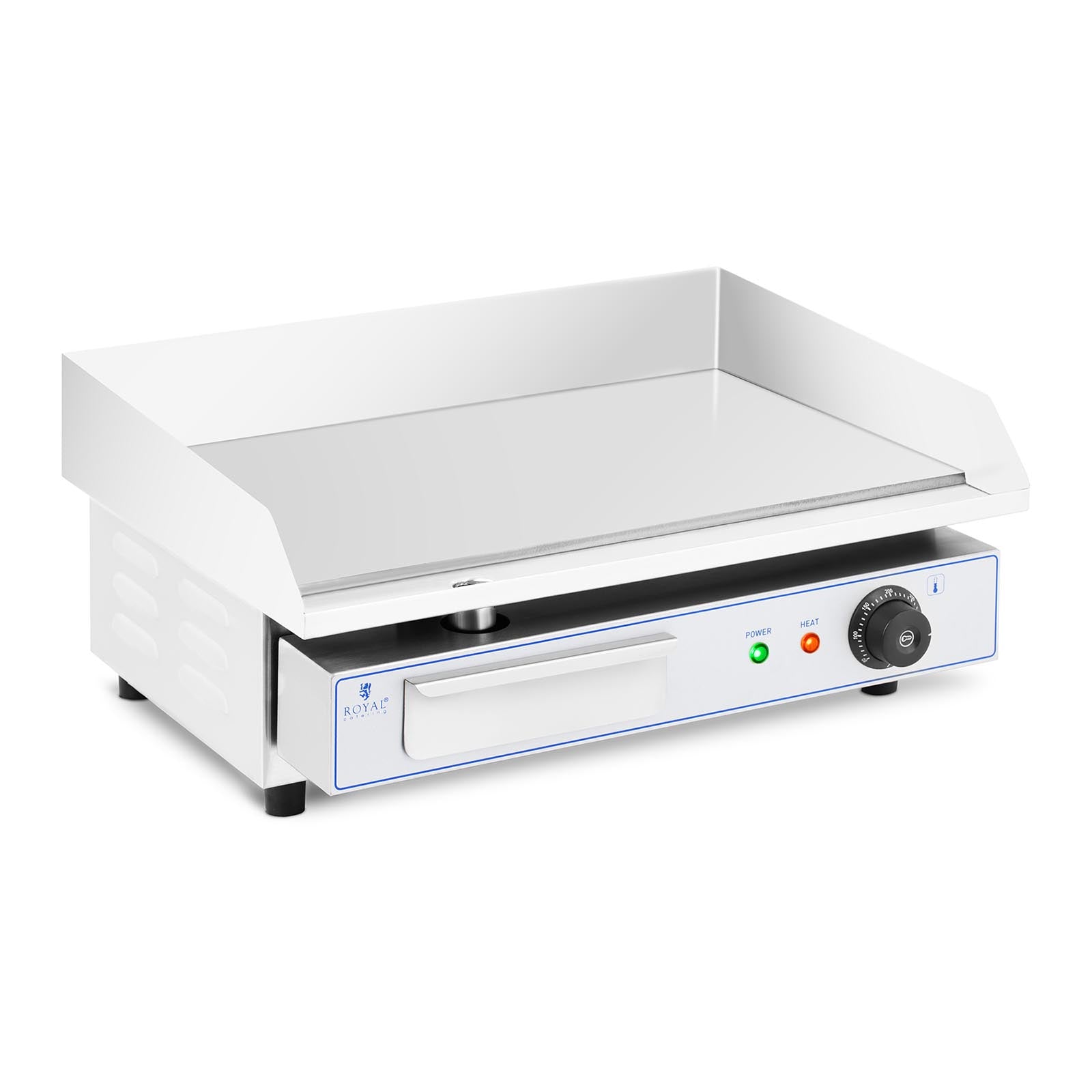 foto del prodotto plancha elettrica professionale in acciaio inox per tavolo ristorante 1 fuoco 55 x 40 cm 3.000 watt, 550 x 400 mm, liscia 14 0004070