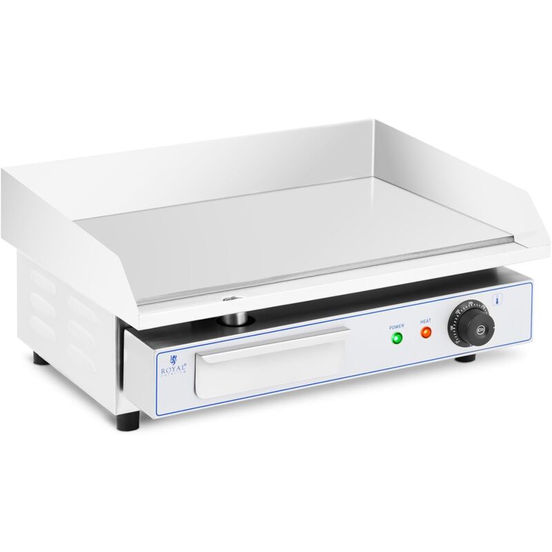 foto del prodotto plancha elettrica professionale in acciaio inox per tavolo ristorante 1 fuoco 55 x 40 cm 3.000 watt, 550 x 400 mm, liscia 140004070